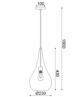 Designová závěsná svítidla ACA Lighting Style závěsné svítidlo OD90911PCH