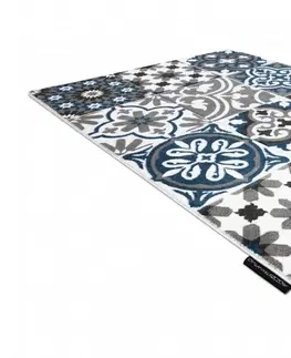 Koberce a koberečky Dywany Lusczow Kusový koberec ALTER Porto květiny modrý, velikost 80x150