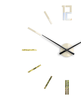 Nalepovací hodiny ModernClock 3D nalepovací hodiny Carlo zlaté zrcadlové