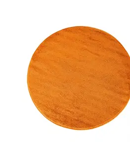 Kulaté a oválné koberce Okrúhly koberec v oranžovej farbe Šířka: 120 cm | Délka: 120 cm