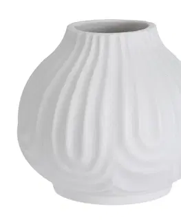 Dekorativní vázy DekorStyle Porcelánová váza 12x11 cm bílá
