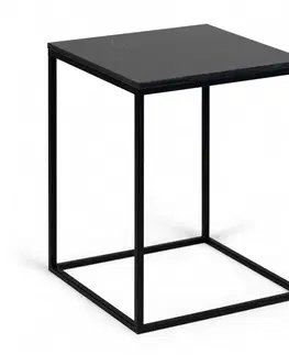 Stolky do obývacího pokoje Hector Mramorový odkládací stolek Laval 45 cm černý