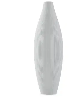 Dekorativní vázy AmeliaHome Keramická váza Thali šedá, velikost 7x7x23