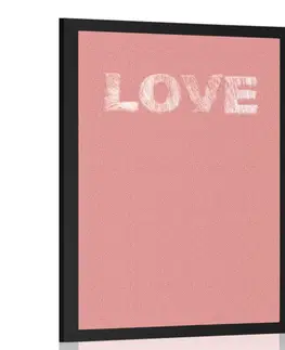 Motivy z naší dílny Plakát s jednoduchým nápisem Love