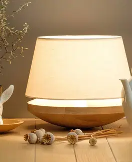 Stolní lampy Domus Kjell – stolní lampa se stínidlem z plátna/krémová