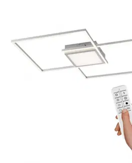Designová stropní svítidla LEUCHTEN DIREKT is JUST LIGHT LED stropní svítidlo, ocel, 60x60cm, CCT nastavení teploty barvy, stmívatelné 3000-5000K