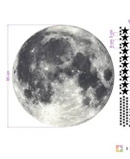 Samolepky na zeď Samolepky na zeď - Měsíc s hvězdami
