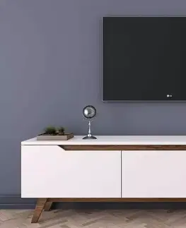 TV stolky Sofahouse Designový TV stolek Eilis 180 cm ořech bílý