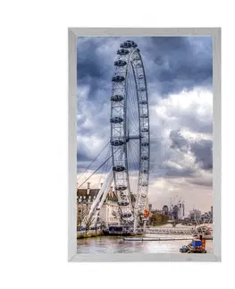 Města Plakát jedinečný Londýn a řeka Temže
