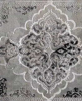 Vintage koberce Elegantný koberec čiernej farby vo vintage štýle