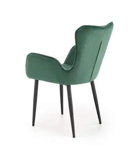 Židle HALMAR Jídelní křeslo ELEGANTA K42 tmavě zelené