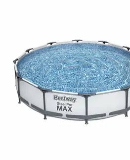 Bazény Bestway Kulatý nadzemní bazén Steel Pro MAX s kartušovou filtrací