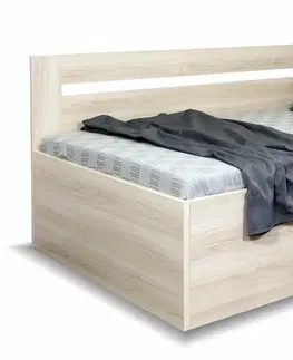 s úložným prostorem Rohová postel Richardo 90x200 s úložným prostorem a roštem, pravá