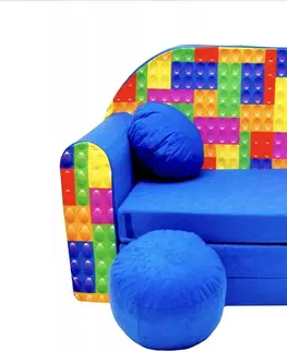Dětské sedačky Dětská rozkládací pohovka 98 x 170 cm Lego