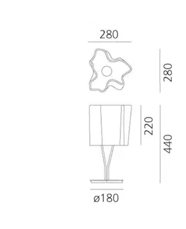 Designové stolní lampy Artemide Logico Mini stolní lampa - fumé difuzor, chromová struktura 0700110A