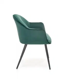 Židle Jídelní křeslo K468 Halmar Tmavě zelená