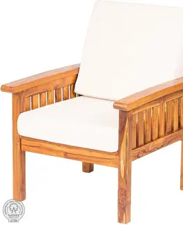 Zahradní židle a křesla DEOKORK Zahradní teakové křeslo ROSALINE