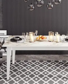Jídelní stoly Kalune Design Jídelní stůl POLKA 180 cm bílý
