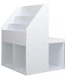 Dětské pokoje Dětská skříňka s lavicí bílá Dekorhome
