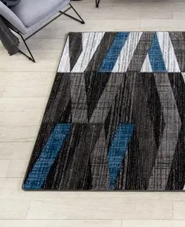 Koberce a koberečky Dywany Lusczow Kusový koberec ALTER Bax pruhy modrý, velikost 240x330