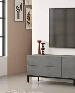 TV stolky Sofahouse Designový TV stolek Ulysse 170,3 cm stříbrný