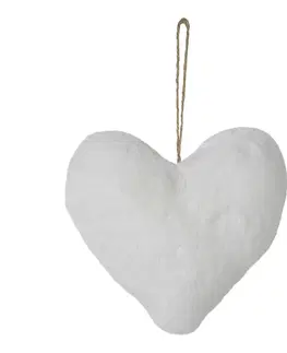 Obrazy Závěsná dekorativní ozdoba bílé srdce - 15*6*15cm Mars & More YMHGHW15