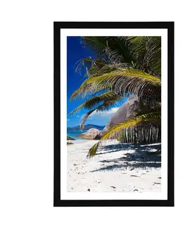Příroda Plakát s paspartou krásy pláže Anse Source