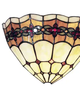 Svítidla Nástěnná lampa Tiffany - 30*14*20 cm 1x E14 / Max 40W Clayre & Eef 5LL-9884