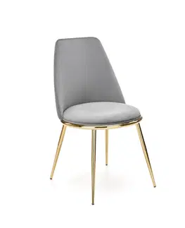 Židle HALMAR Designová židle GLAMOUR K460 šedá