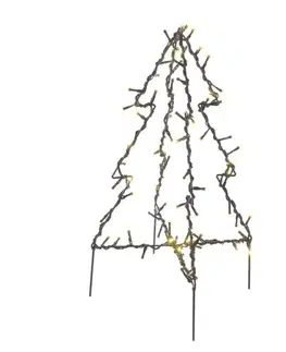 Interiérové dekorace EMOS LED vánoční stromek kovový, 50 cm, venkovní i vnitřní, teplá bílá DCZW05