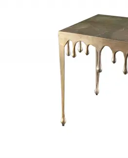 Konferenční stolky Odkládací stolek MEDUSA L Dekorhome Zlatá