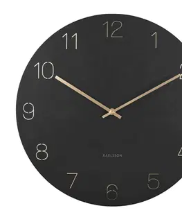 Hodiny Karlsson 5762BK designové nástěnné hodiny, pr. 40 cm