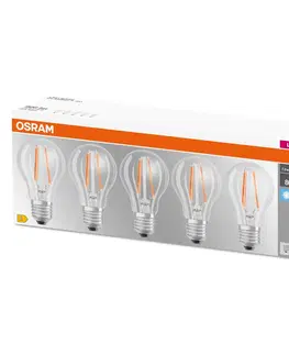 LED žárovky OSRAM OSRAM LED žárovka E27 Base CL A 7W 4.000K čirá 5ks