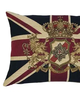 Dekorační polštáře Gobelínový polštář se znakem vlajky Velké Británie - 45*15*31cm Mars & More EVHKVLEB