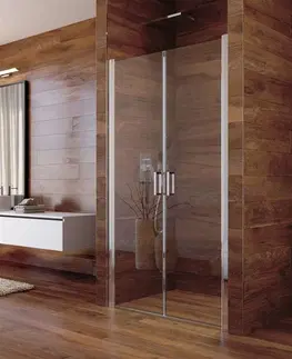 Sprchové kouty MEREO Sprchové dveře, LIMA, dvoukřídlé, lítací, 95x190 cm, chrom ALU, sklo Čiré CK80583K
