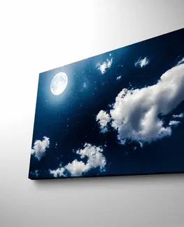 Obrazy Wallity Obraz s LED osvětlením SVIT MĚSÍCE 45 x 70 cm