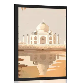 Města Plakát indický Taj Mahal
