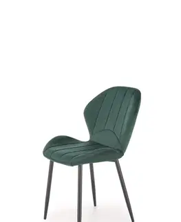 Jídelní sety Jídelní židle K538 Halmar Tmavě zelená