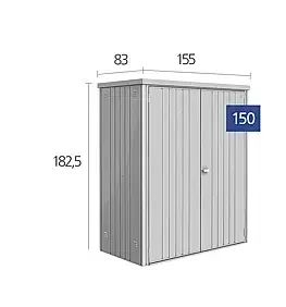 Úložné boxy Biohort Skříň na nářadí  Biohort vel. 150 155 x 83 (šedý křemen metalíza) 150 cm (2 krabice)