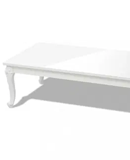 Konferenční stolky Konferenční stolek bílá vysoký lesk Dekorhome 80x80x42 cm