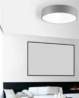 LED stropní svítidla Nova Luce Moderní stropní LED svítidlo Roda ve dvou barevných úpravách - pr. 400 x 100 mm, 30 W, 3000 K, šedá NV 7165202