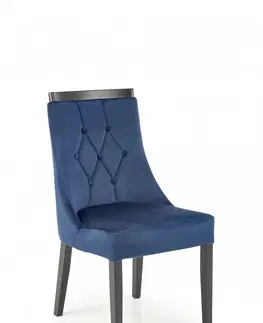 Židle HALMAR Jídelní židle MODULO 50 cm modrá/černá