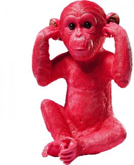 Pokladničky KARE Design Pokladnička Monkey Kikazaru 35cm - červená