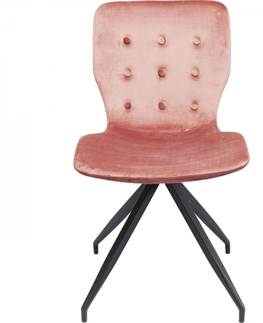 Jídelní židle KARE Design Růžová čalouněná jídelní židle Butterfly