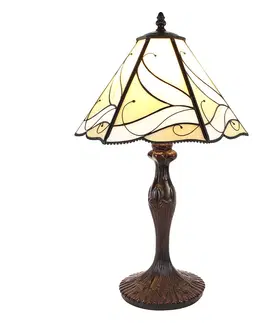 Svítidla Béžová stolní lampa Tiffany Rio - Ø 31*43 cm E27/max 1*40W Clayre & Eef 5LL-6189