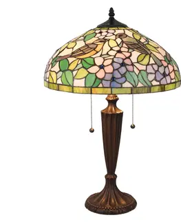 Svítidla Stolní lampa Tiffany Floraison - Ø 41*60 cm / E27 / Max. 2x60 Watt Clayre & Eef 5LL-5209