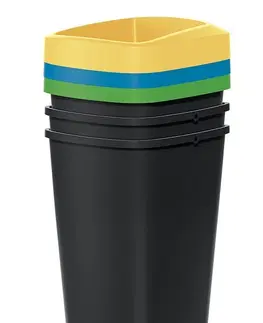 Odpadkové koše Prosperplast Sada odpadkových košů COMPACTO 3x25 L černá