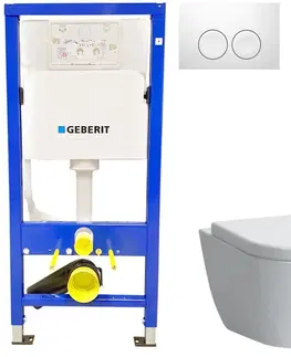 WC sedátka Geberit Duofix tlačítko DELTA21 bílé WC LAUFEN PRO + SEDÁTKO 458.103.00.1 21BI LP3
