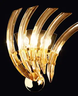 Nástěnná svítidla Patrizia Volpato Nástěnné světlo RONDO z jantarového skla Murano