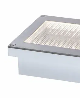 Nájezdová a pochozí svítidla PAULMANN solární LED zemní svítidlo Aron 10x10 cm pohybové čidlo 942.38 P 94238